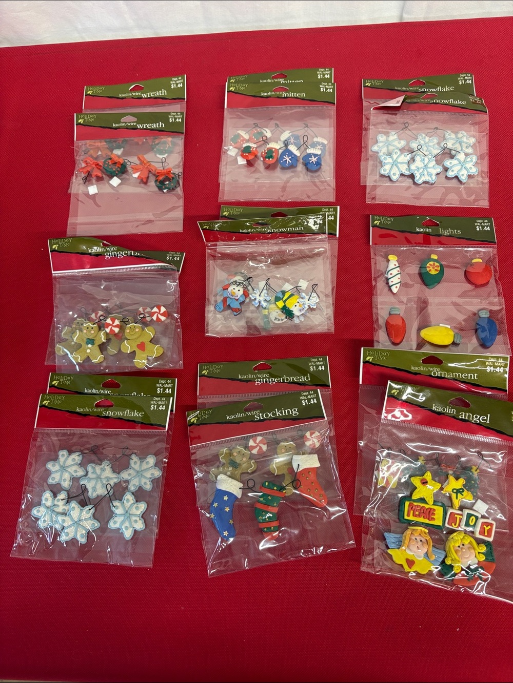 Holiday Time Kaoline wire ornaments lot of 17